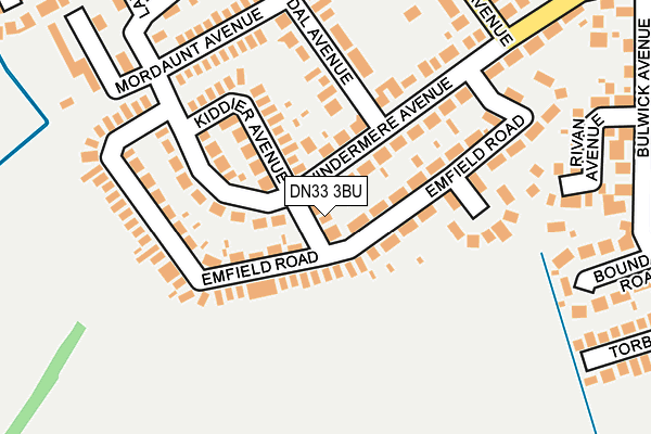 DN33 3BU map - OS OpenMap – Local (Ordnance Survey)