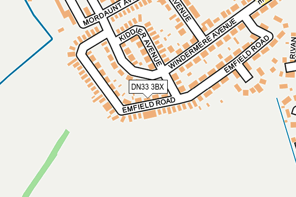 DN33 3BX map - OS OpenMap – Local (Ordnance Survey)