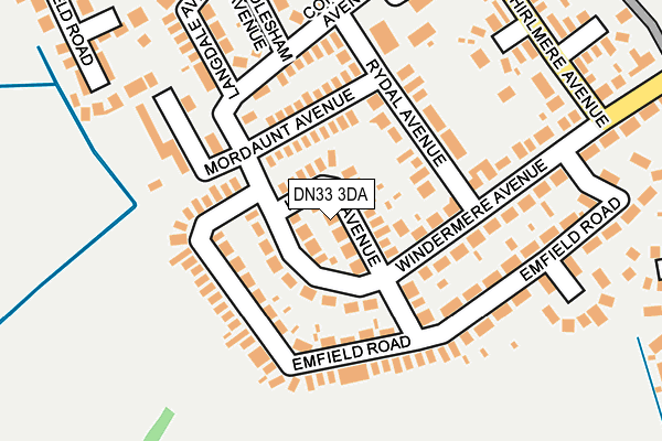 DN33 3DA map - OS OpenMap – Local (Ordnance Survey)