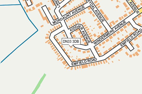 DN33 3DB map - OS OpenMap – Local (Ordnance Survey)