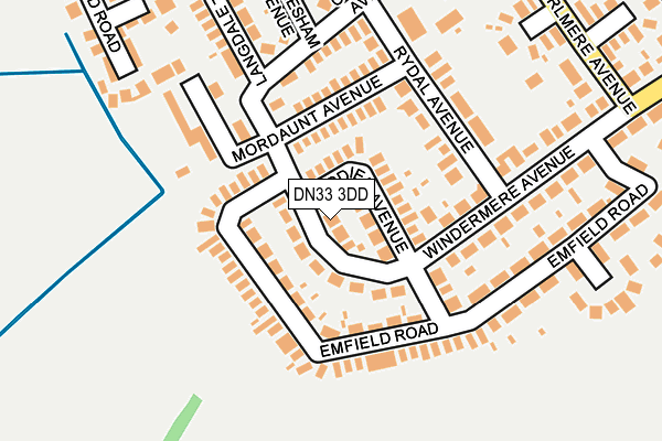 DN33 3DD map - OS OpenMap – Local (Ordnance Survey)