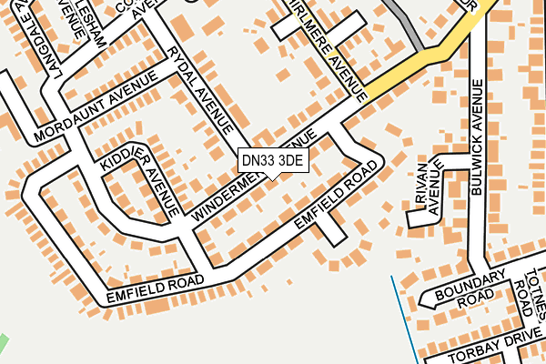 DN33 3DE map - OS OpenMap – Local (Ordnance Survey)