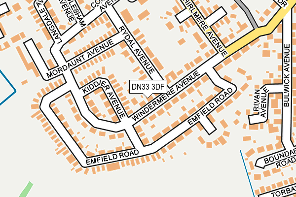 DN33 3DF map - OS OpenMap – Local (Ordnance Survey)