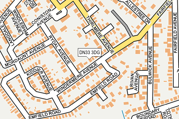 DN33 3DG map - OS OpenMap – Local (Ordnance Survey)