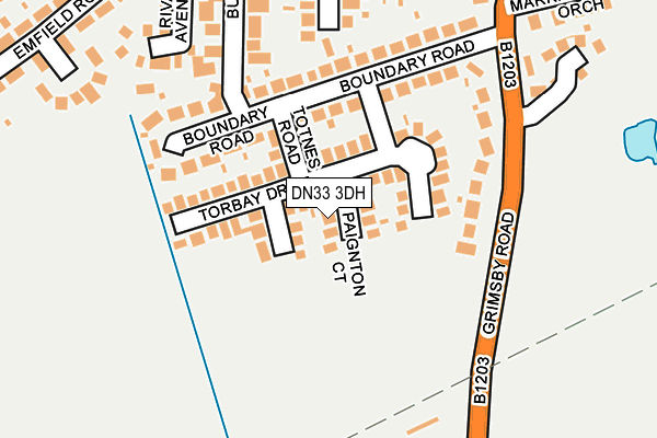 DN33 3DH map - OS OpenMap – Local (Ordnance Survey)