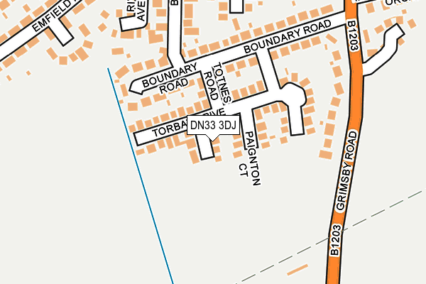 DN33 3DJ map - OS OpenMap – Local (Ordnance Survey)