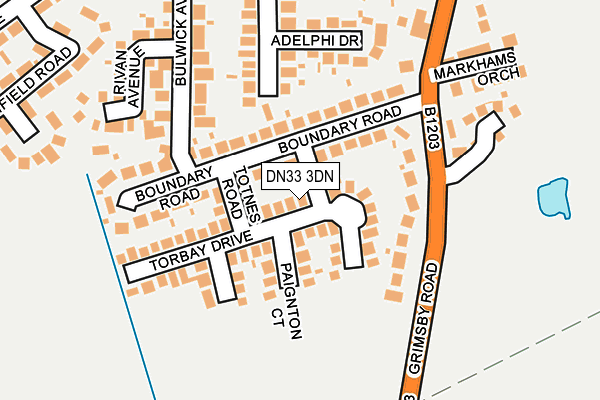 DN33 3DN map - OS OpenMap – Local (Ordnance Survey)