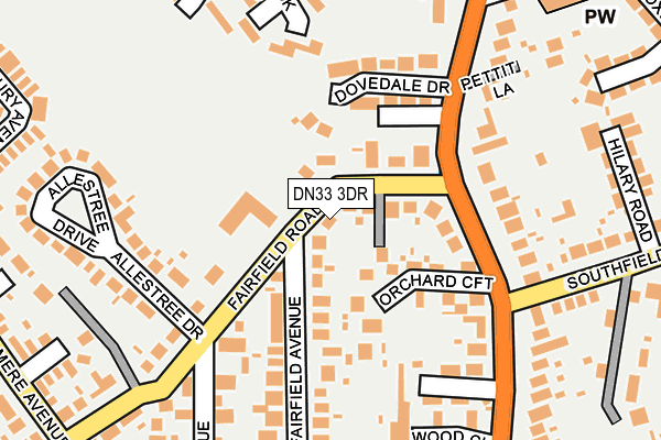 DN33 3DR map - OS OpenMap – Local (Ordnance Survey)