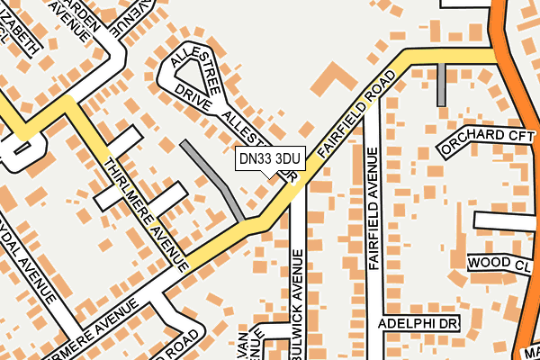 DN33 3DU map - OS OpenMap – Local (Ordnance Survey)