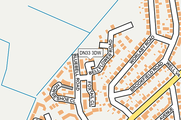 DN33 3DW map - OS OpenMap – Local (Ordnance Survey)