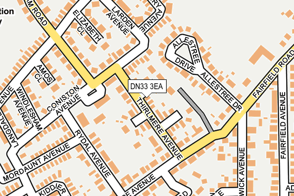 DN33 3EA map - OS OpenMap – Local (Ordnance Survey)