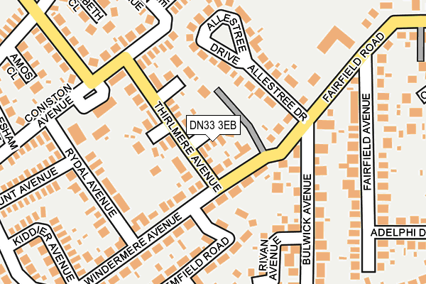 DN33 3EB map - OS OpenMap – Local (Ordnance Survey)
