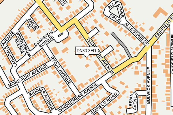 DN33 3ED map - OS OpenMap – Local (Ordnance Survey)