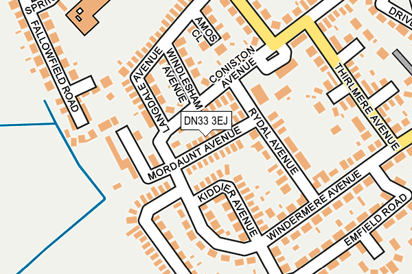 DN33 3EJ map - OS OpenMap – Local (Ordnance Survey)