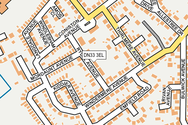 DN33 3EL map - OS OpenMap – Local (Ordnance Survey)
