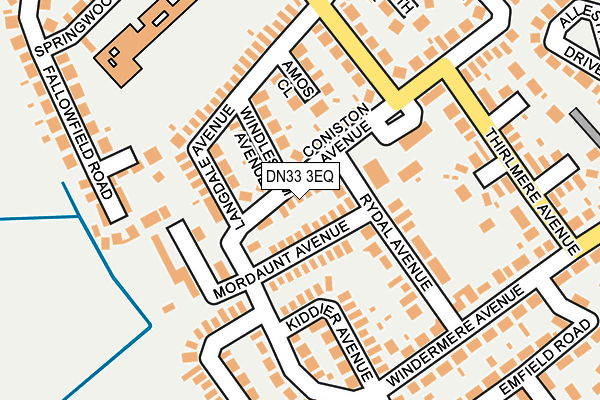 DN33 3EQ map - OS OpenMap – Local (Ordnance Survey)