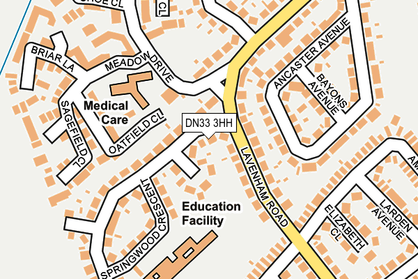 DN33 3HH map - OS OpenMap – Local (Ordnance Survey)