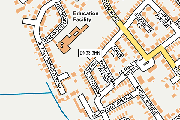 DN33 3HN map - OS OpenMap – Local (Ordnance Survey)