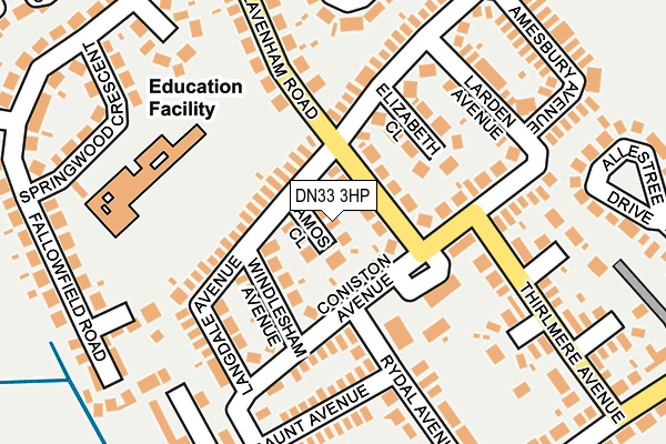 DN33 3HP map - OS OpenMap – Local (Ordnance Survey)