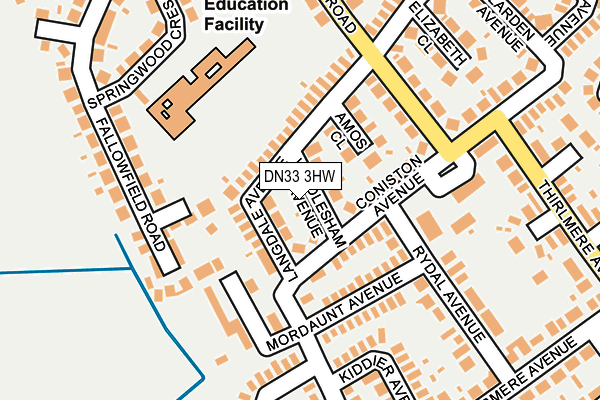 DN33 3HW map - OS OpenMap – Local (Ordnance Survey)