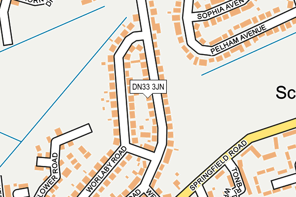 DN33 3JN map - OS OpenMap – Local (Ordnance Survey)