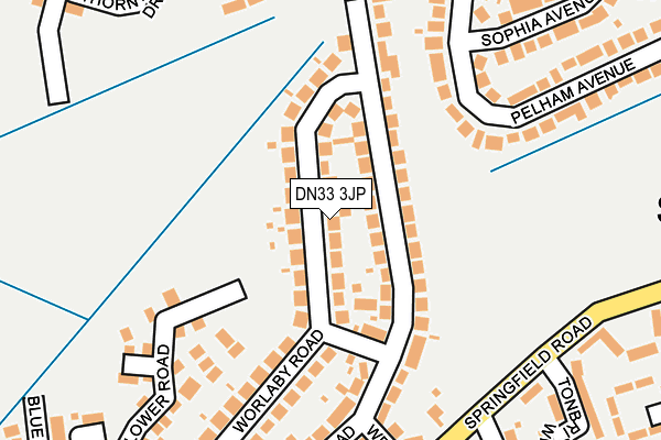 DN33 3JP map - OS OpenMap – Local (Ordnance Survey)
