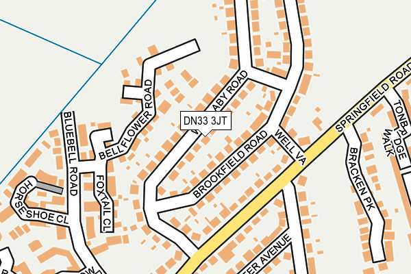 DN33 3JT map - OS OpenMap – Local (Ordnance Survey)