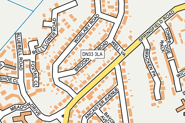 DN33 3LA map - OS OpenMap – Local (Ordnance Survey)
