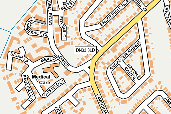 DN33 3LD map - OS OpenMap – Local (Ordnance Survey)