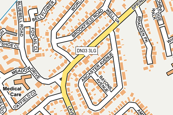 DN33 3LG map - OS OpenMap – Local (Ordnance Survey)