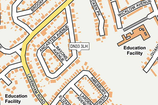 DN33 3LH map - OS OpenMap – Local (Ordnance Survey)