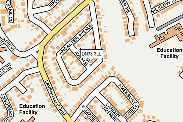 DN33 3LL map - OS OpenMap – Local (Ordnance Survey)