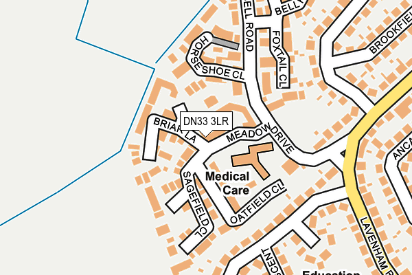 DN33 3LR map - OS OpenMap – Local (Ordnance Survey)