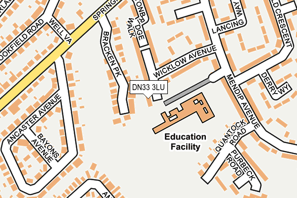 DN33 3LU map - OS OpenMap – Local (Ordnance Survey)