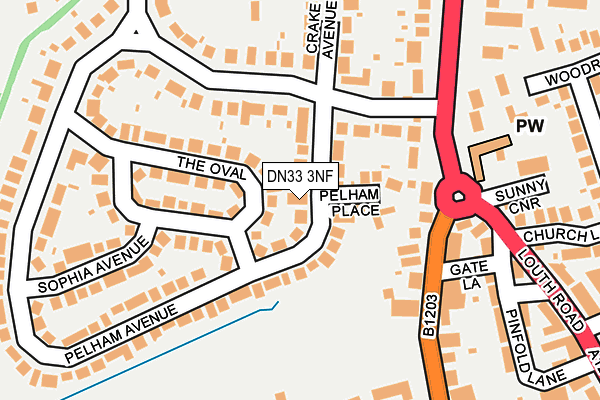 DN33 3NF map - OS OpenMap – Local (Ordnance Survey)
