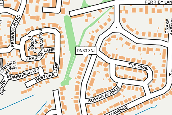 DN33 3NJ map - OS OpenMap – Local (Ordnance Survey)