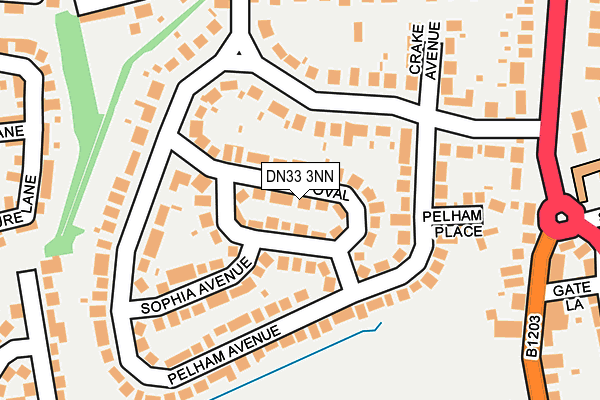 DN33 3NN map - OS OpenMap – Local (Ordnance Survey)