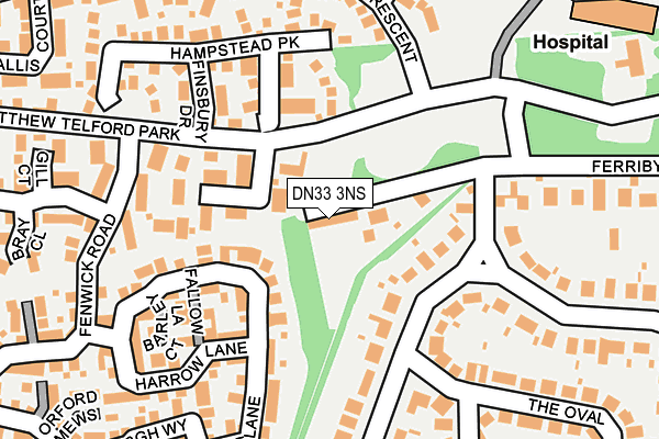 DN33 3NS map - OS OpenMap – Local (Ordnance Survey)