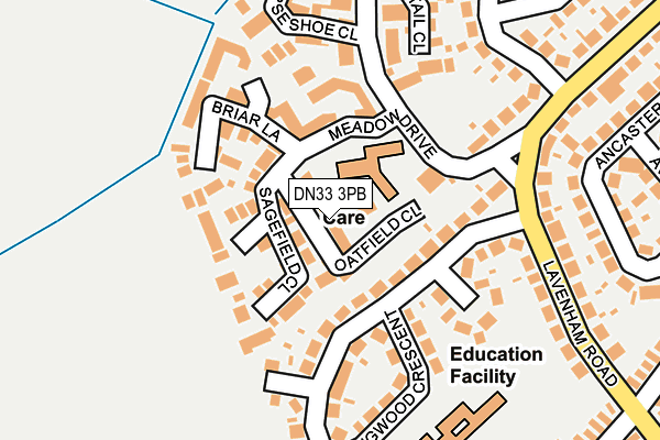 DN33 3PB map - OS OpenMap – Local (Ordnance Survey)