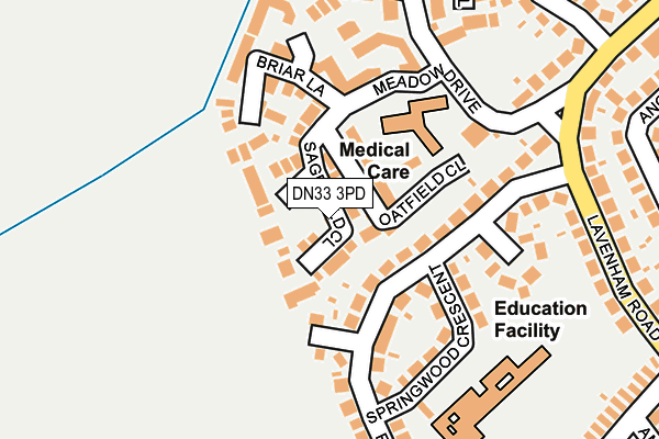 DN33 3PD map - OS OpenMap – Local (Ordnance Survey)