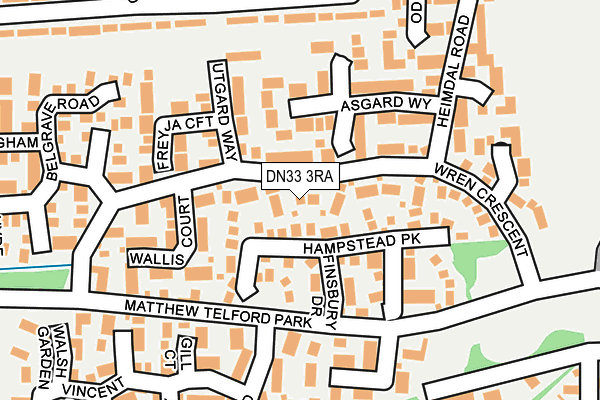 DN33 3RA map - OS OpenMap – Local (Ordnance Survey)