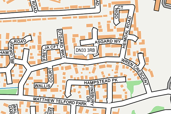 DN33 3RB map - OS OpenMap – Local (Ordnance Survey)