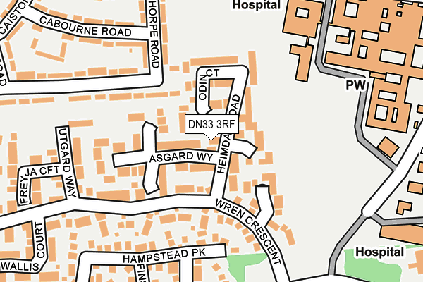 DN33 3RF map - OS OpenMap – Local (Ordnance Survey)