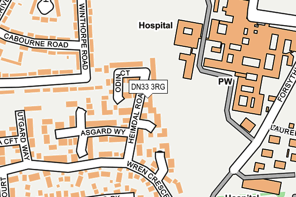 DN33 3RG map - OS OpenMap – Local (Ordnance Survey)