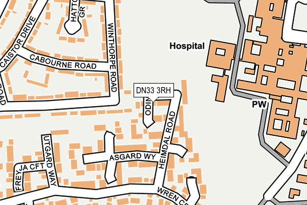 DN33 3RH map - OS OpenMap – Local (Ordnance Survey)