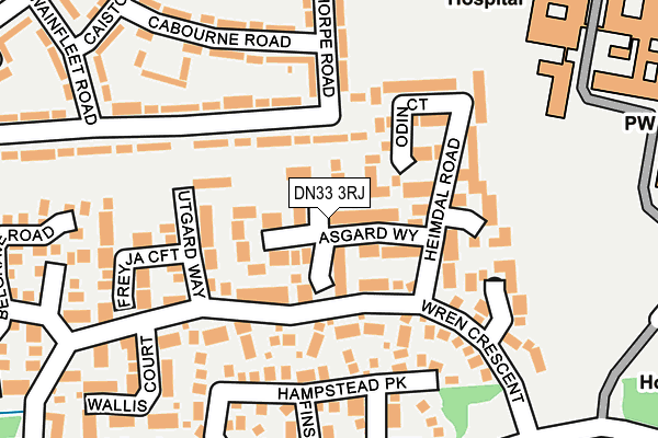 DN33 3RJ map - OS OpenMap – Local (Ordnance Survey)