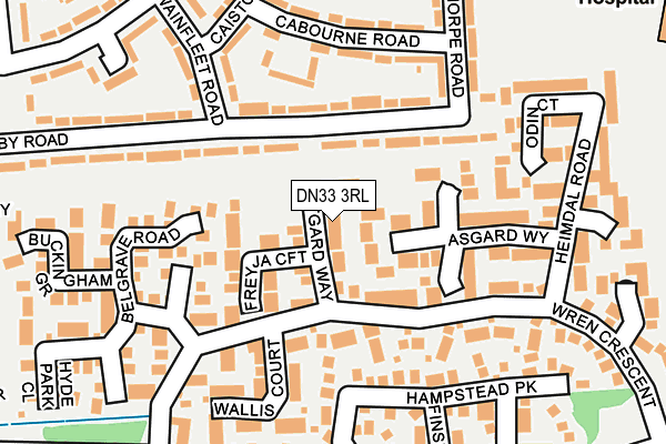 DN33 3RL map - OS OpenMap – Local (Ordnance Survey)