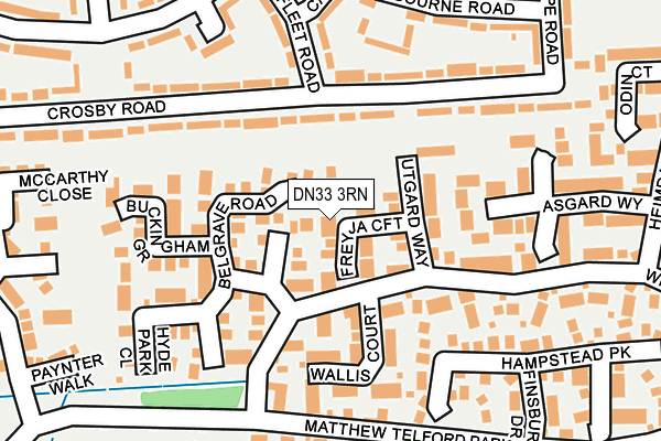 DN33 3RN map - OS OpenMap – Local (Ordnance Survey)