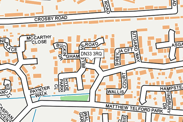 DN33 3RQ map - OS OpenMap – Local (Ordnance Survey)