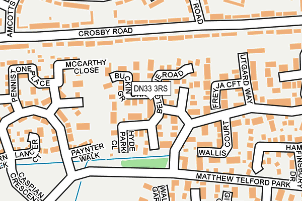 DN33 3RS map - OS OpenMap – Local (Ordnance Survey)